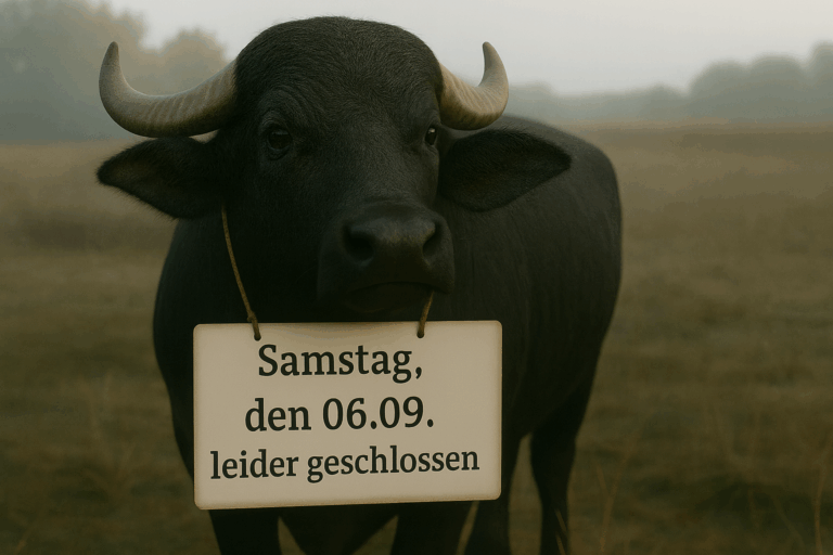 Wichtige Information: Hofladen geschlossen am 06.09.